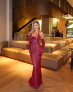 Opera handmade red maxi dress