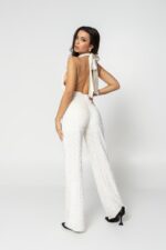 white glittery jumpsuit - Image 2