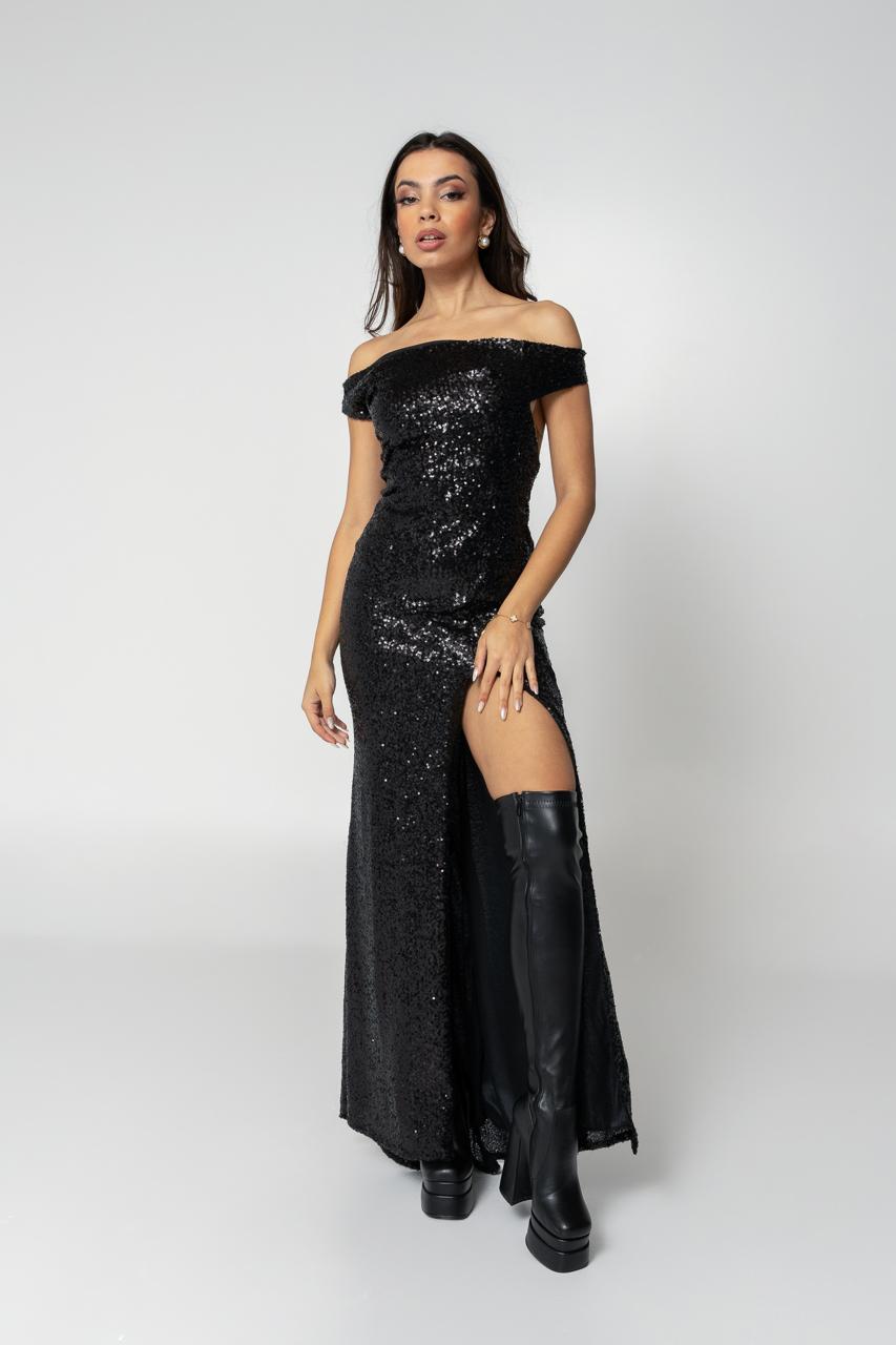 5133A714-57E8-47FE-AB90-CB3DA7842841 maxi glitter dress - Image 1