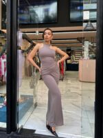 Soleil light brown dress - Image 2