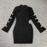 Zelina Black cut out Dress - Image 4