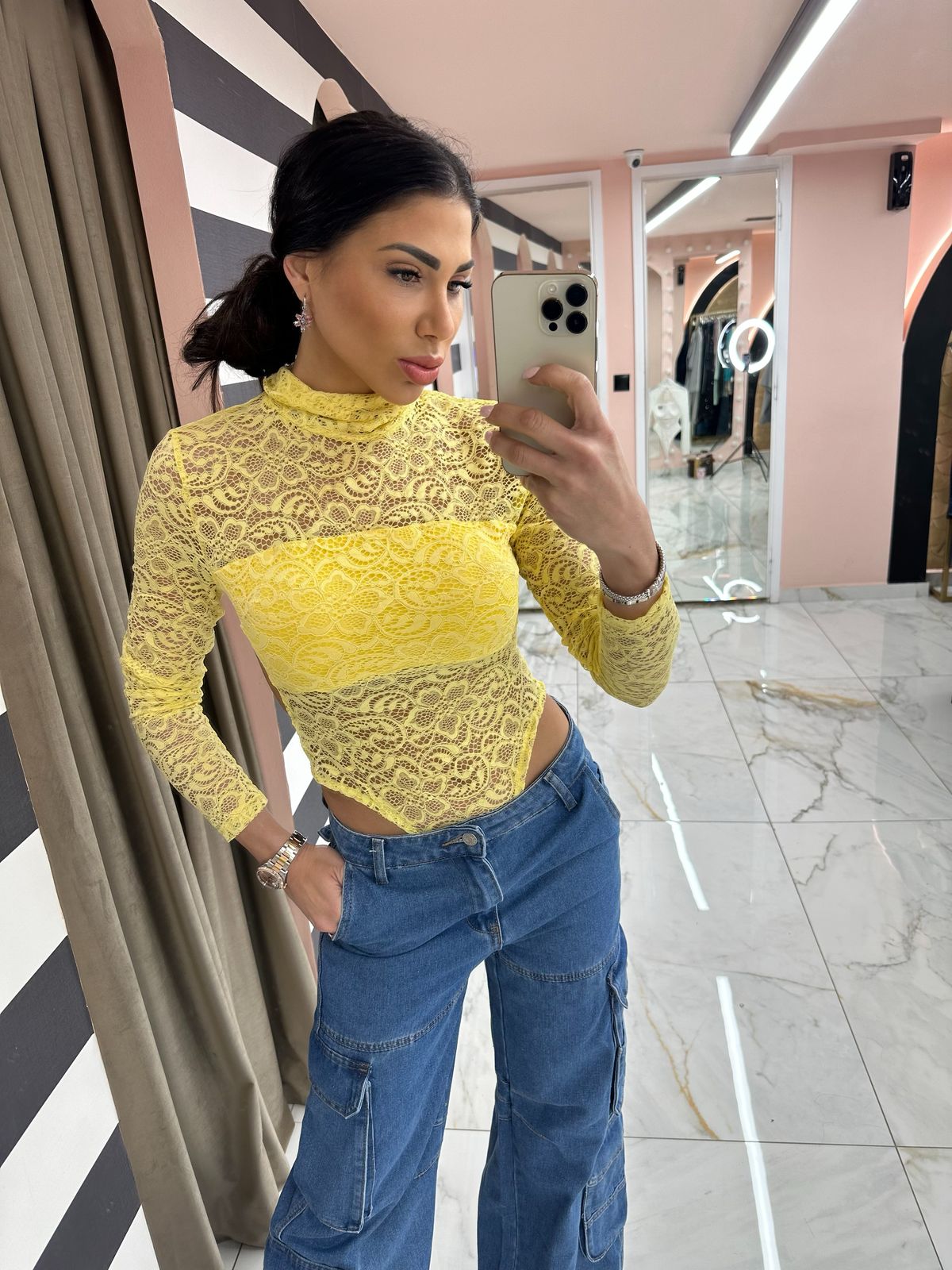 IMG-6670 Lace bodysuit yellow - Image 1