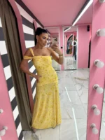 Lacy Yellow Dress