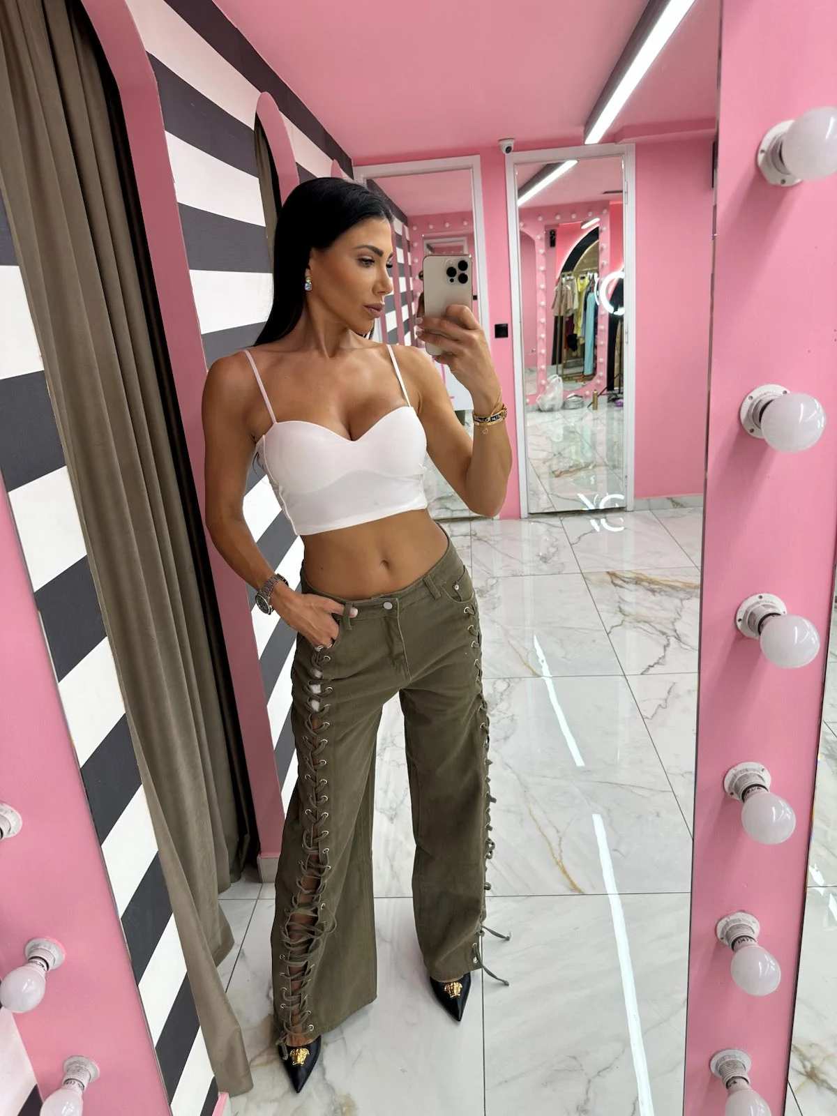 0-02-05-1f3f8d2eb5970caa58c3950fc04cdb9dca02d0af855e5bdcd62b4d0f779312e5_21c7fe2ada7 Khaki Lace-Up - Image 1