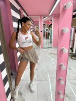 Beige Sporty Skirt - Image 2