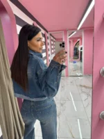 Sparkle Denim Jacket (Medium Blue) - Image 2