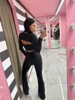 Black Cut–Out Jumpsuit - Image 2