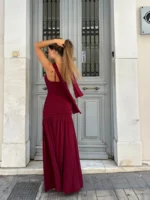 Chic Scarf Maxi – Μπορντό - Image 2