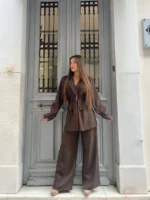 Mocha Pinstripe Suit