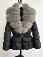 Frost Black Belted Coat