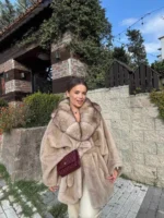 Royal Cashmere Fur Cape - Image 3