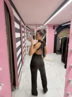 Mocha Glow Sequin Jumpsuit - Image 2