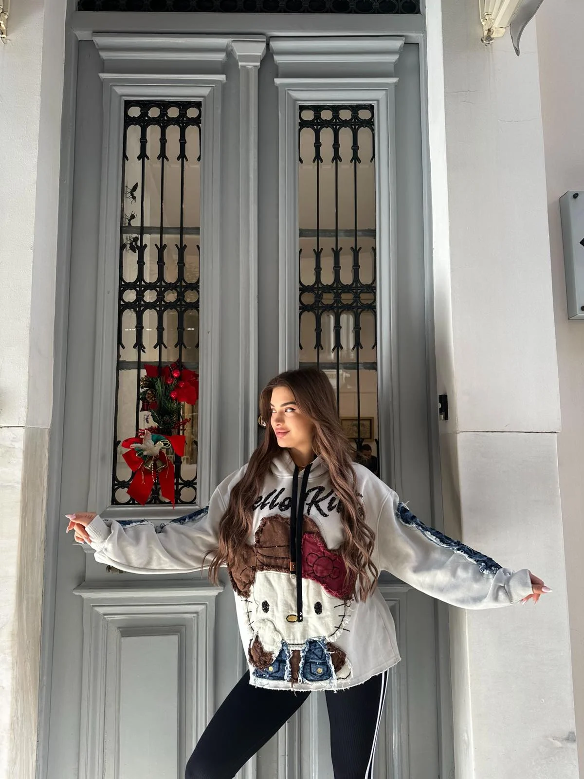 0-02-05-9bd841ee2eac178719ddfc8406d8abb9ab41cea61bd27e03220a86fa0fa38c5c_222be35124c Kitty Denim Hoodie - Image 1
