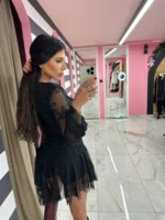 Black Temptation Mini Dress - Image 2