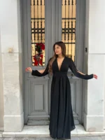 Black Elegance Maxi Dress - Image 2