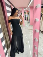 Noir Eclipse Maxi Dress