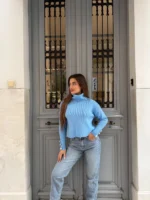 Sky Blue Knit Top