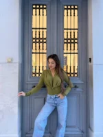 Olive Twist Bodysuit