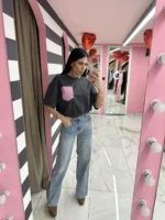 Cut Out Statement Jeans - Image 2