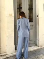Elegant Pinstripe Suit Set - Image 8