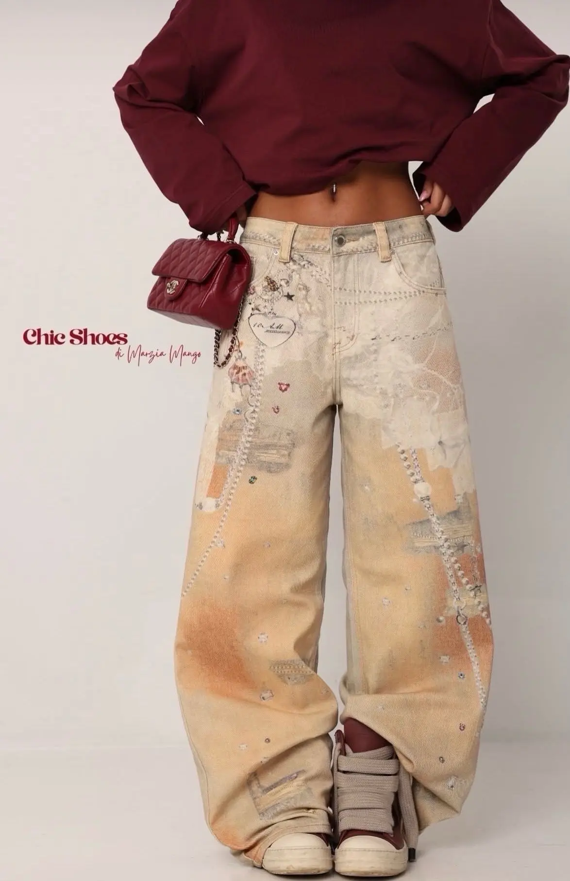 0-02-05-0a7dcdf04bacb84b266416f6fcb547795f3510e2136edfa1cac0befb5aabcace_2219dab5fd0 Vintage Pearl Denim Pants - Image 1
