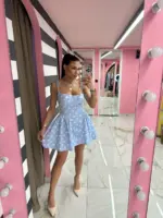 Polka Dot Mini Dress - Image 7