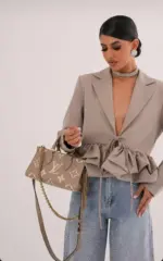 Chic Ruffle Blazer