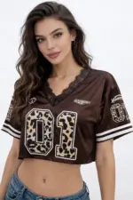 Leopard 01 Crop Top - Image 4