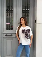 T-shirt με φιόγκο - Image 4