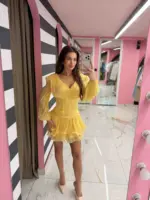 Sunshine Ruffle Mini Dress