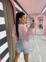 Crystal Pocket Denim Shorts - Image 5