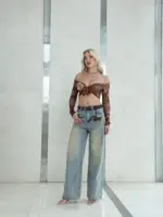 Denim Puppy Belt Jeans - Image 2