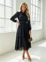 Lace Belted Midi Dress - Image 2