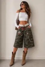 Camo Chain Bermuda Shorts