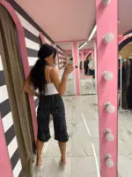 All Over Strass Denim Culotte - Image 6