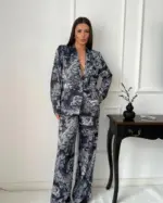 Printed Blazer Set