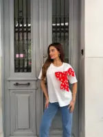 T-shirt με φιόγκο