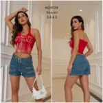 Urban Belted Denim Shorts - Image 2