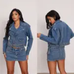 Denim Biker Jacket - Image 2