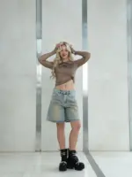 Denim Bermuda Shorts