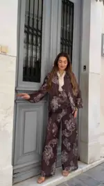 Mocha Paisley Set