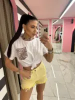 Crystal Pocket Denim Shorts - Image 4