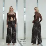 Floral Wide Leg Pants - Image 5