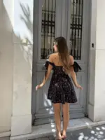 Rosé Bloom Mini Dress - Image 4