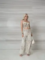 Floral Wide Leg Pants