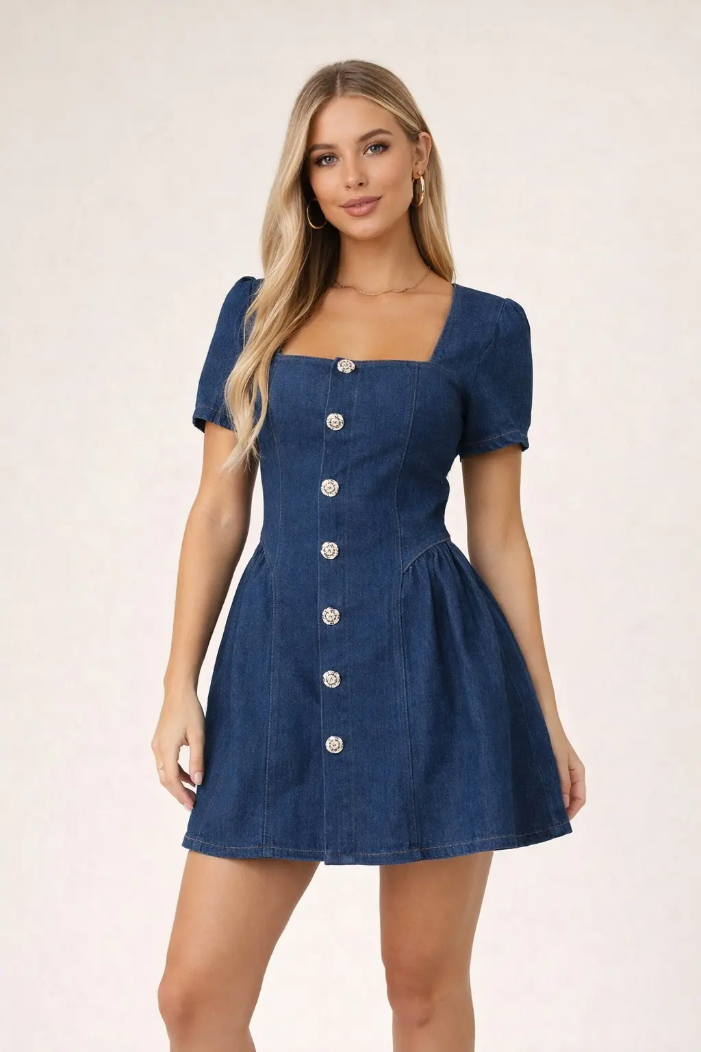 0-02-05-b3ef99d410f73869d8fd8498dc5a43799a0b635ae7fb00cb121cef7cf5678feb_22608ce906a Denim Muse Mini Dress - Image 1