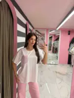 Sequin Pocket Oversized T-Shirt