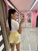 Crystal Pocket Denim Shorts - Image 3