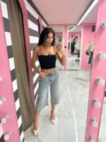 Denim Culotte Bermuda - Image 3