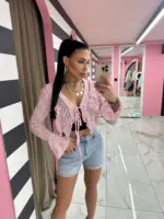 Crystal Pocket Denim Shorts - Image 6